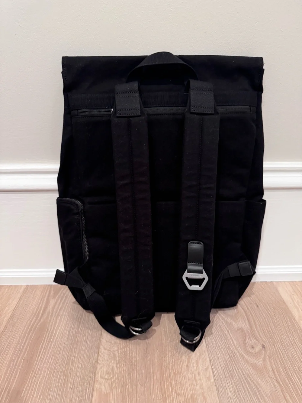 Timbuk2 Foundry Pack is a black canvas backpack